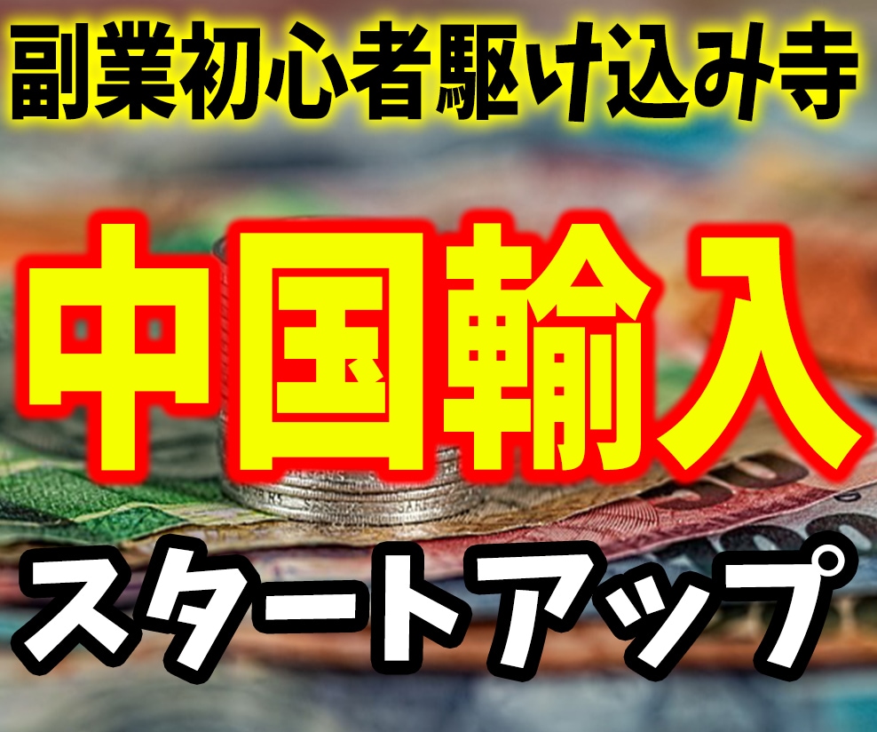 副業初心者大歓迎！中国輸入販売の始め方を教えます 副業で稼ぐきっかけを作りたい人に最適。今からでも遅くない！ イメージ1