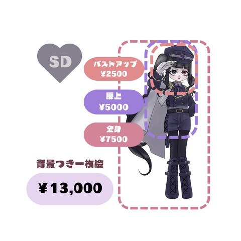 個性溢れるミニキャライラスト描きます 商用利用◎｜ご予算相談◎｜選べる絵柄2種 イメージ2