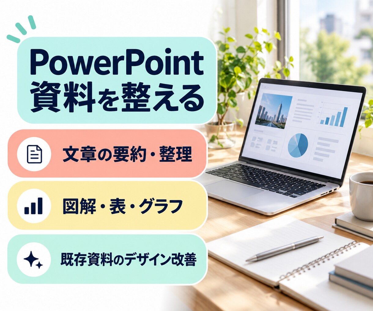 伝わるパワポ・研修資料を作成します 原稿支給で５ページから｜編集できる資料とPDFを納品 イメージ2