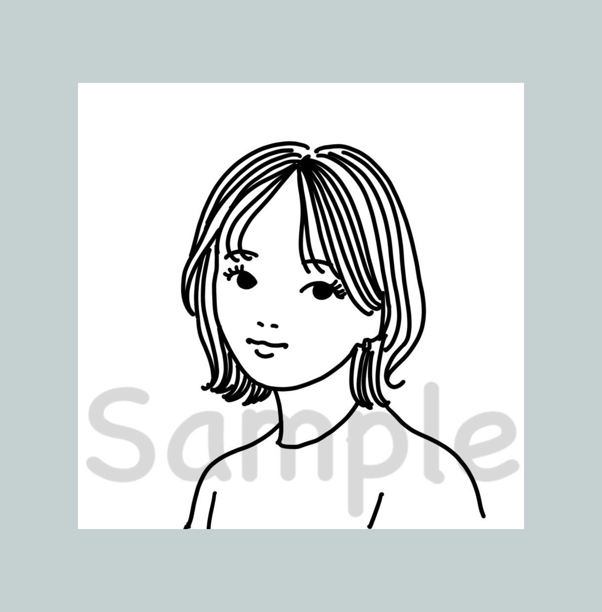 線画イラストでおしゃれな似顔絵アイコンを描きます SNSアイコンはもちろん、ビジネスの場でも◎ イメージ9