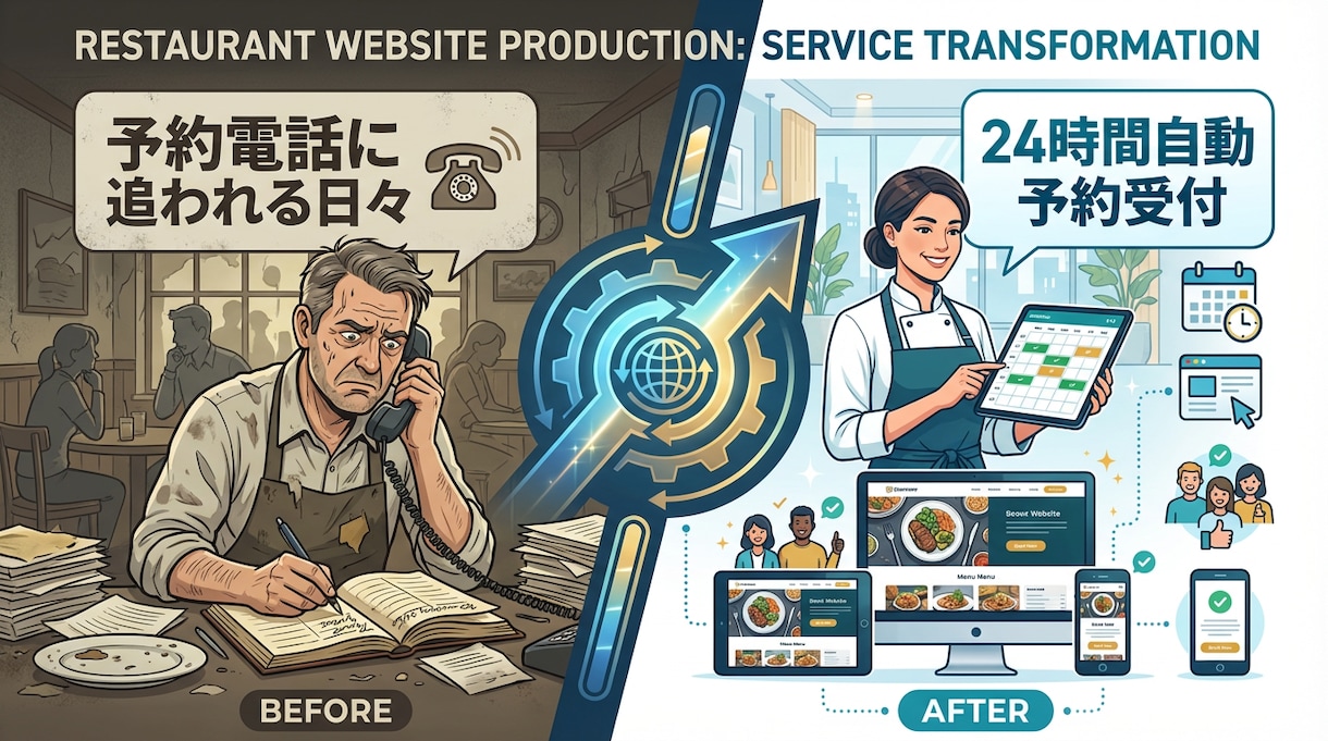 本気の飲食店に必要なサイトを制作します 信頼されるデザインと24時間予約を完備 イメージ3