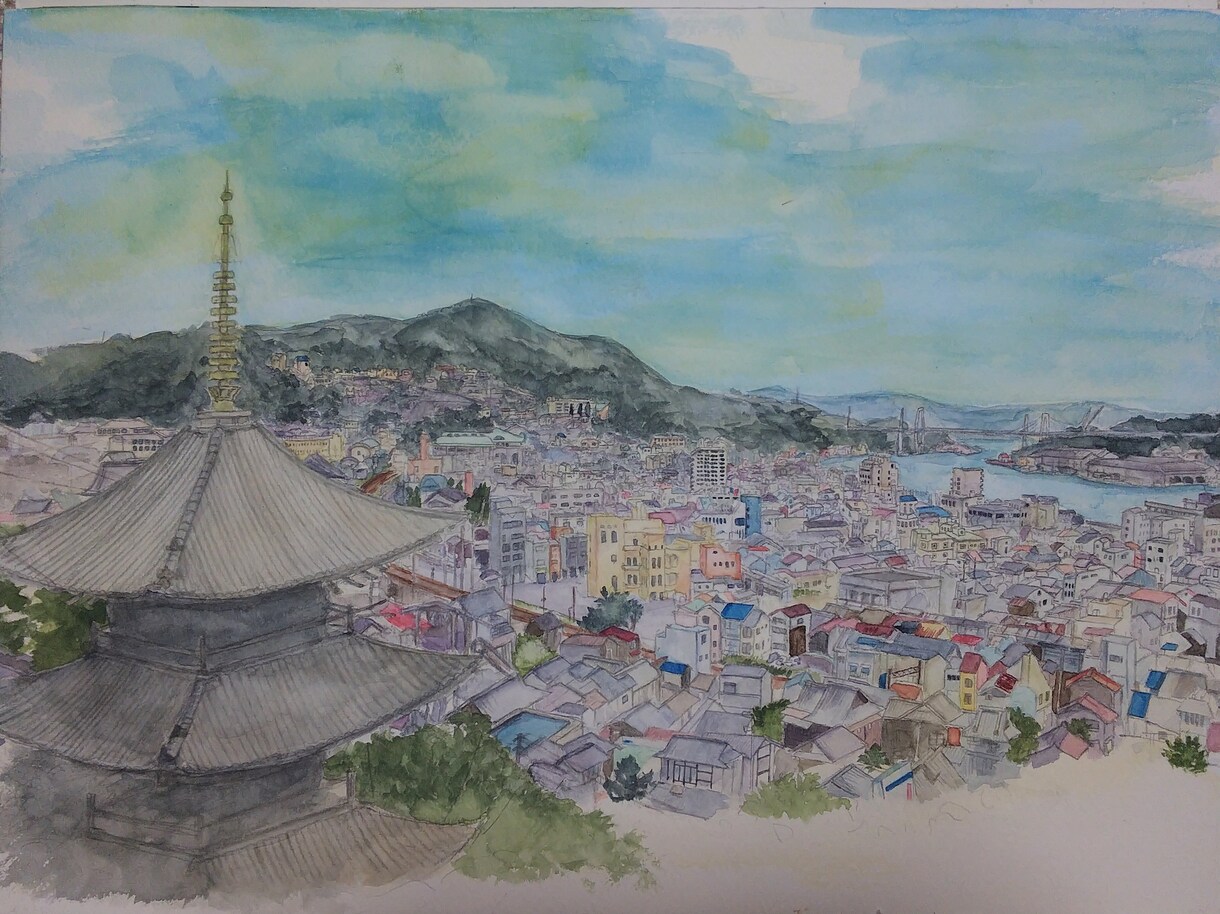 原画+額縁提供⭐️美しい風景画をお渡しします 公募で賞をいただきました。思い出の場所を絵にしませんか？ イメージ6