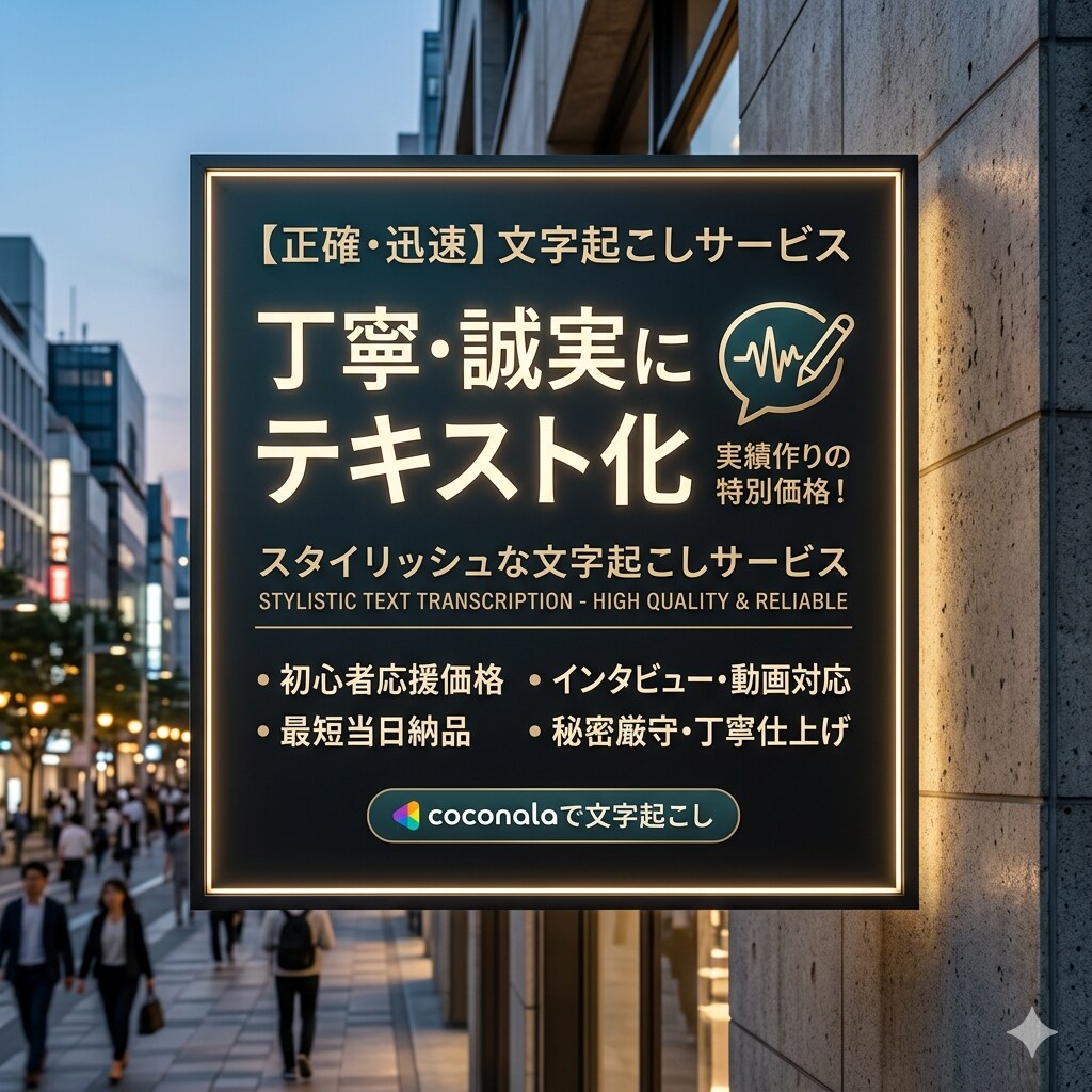 音声データから文字起こしいたします 1文字ずつ丁寧に。文字起こし・ケバ取り承ります イメージ1