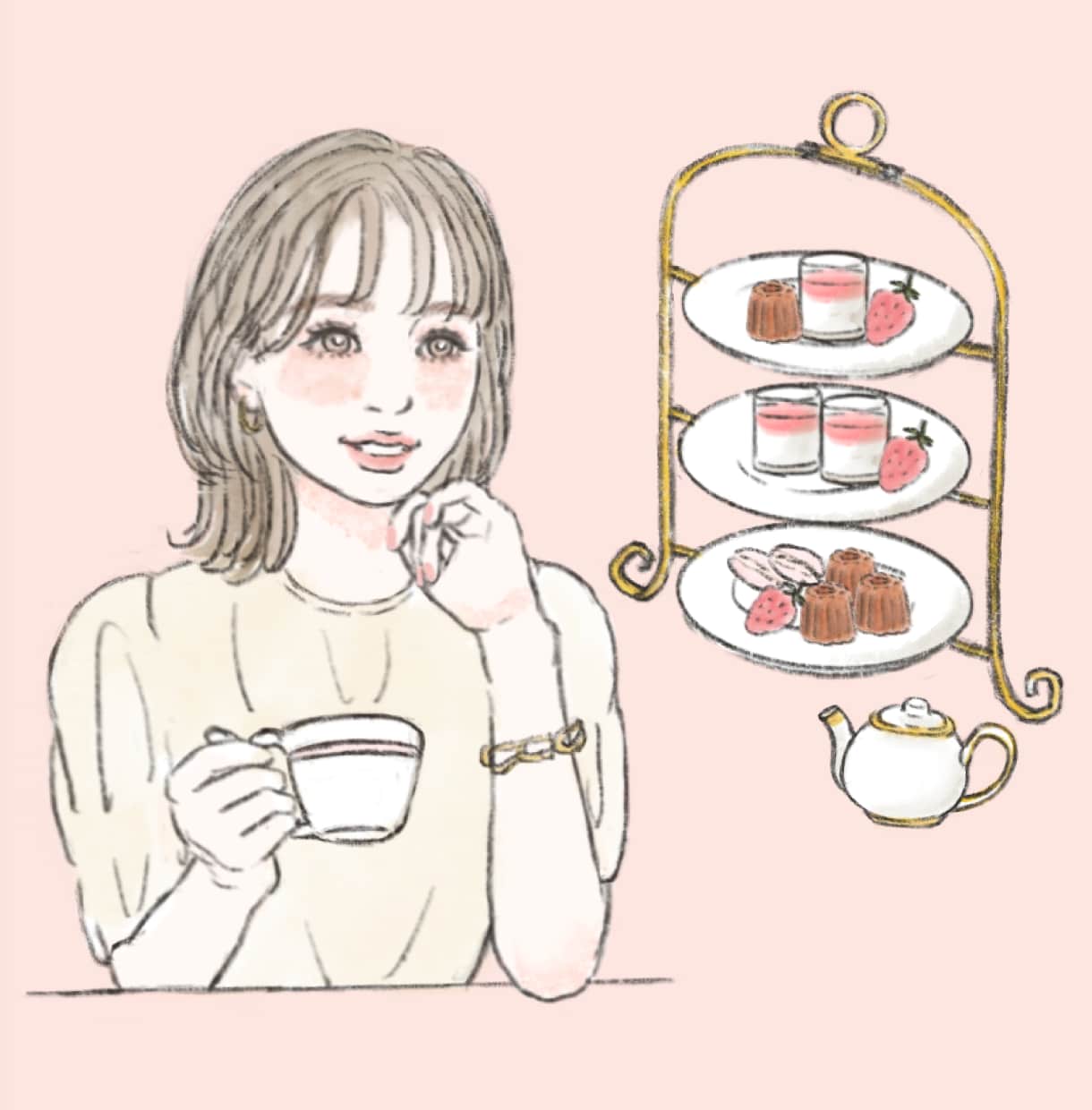 SNS・Web向け女性オリジナルイラスト描きます 挿絵・冊子・SNSなど幅広く対応します イメージ1