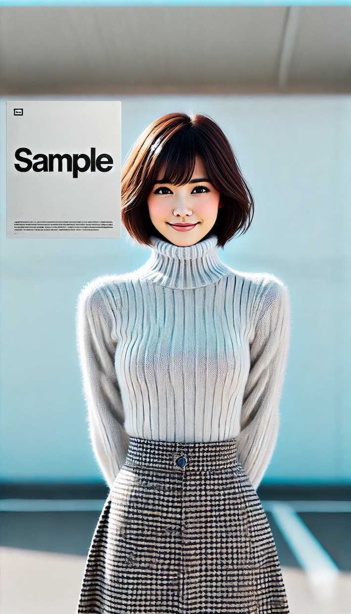 AI美女（タートルネック）画像プロンプト販売します DALL-E使用！生成！タートルネック好きにはたまらない！ イメージ6