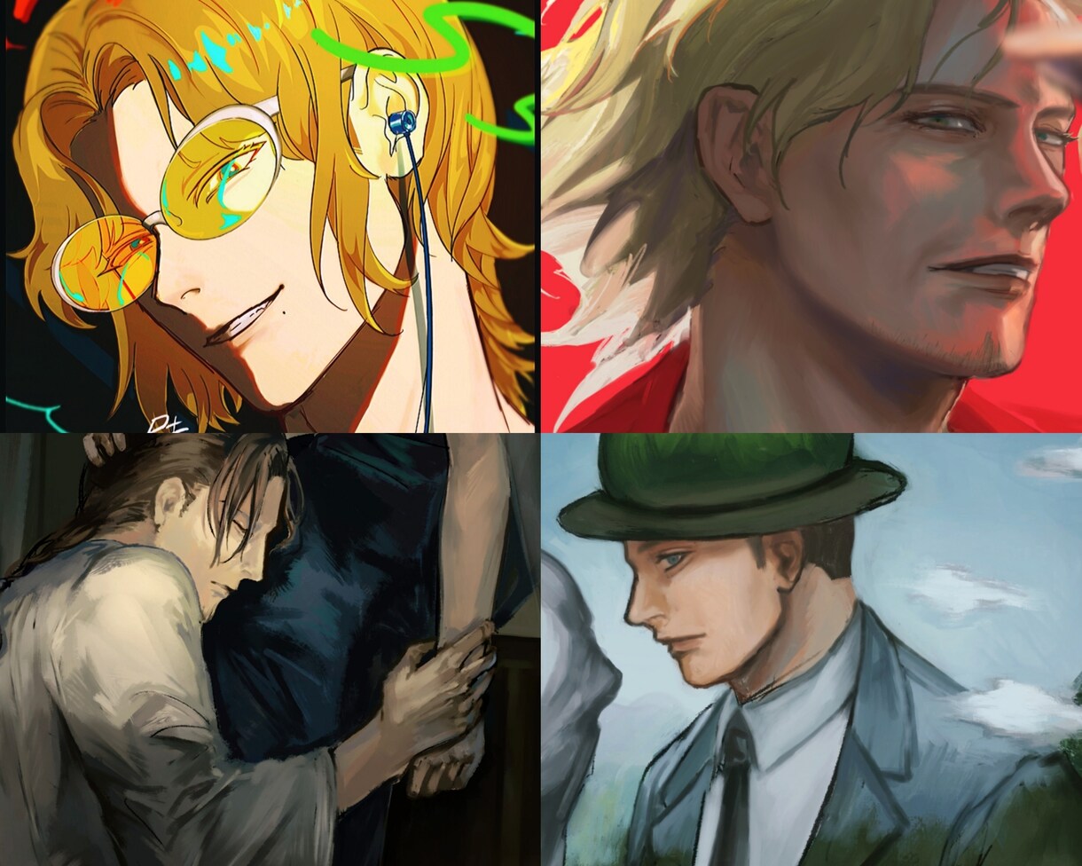 雰囲気・重厚感ある人物イラスト描きます 渋めの男性キャラが得意です！立ち絵・サムネ・アイコンなど イメージ1