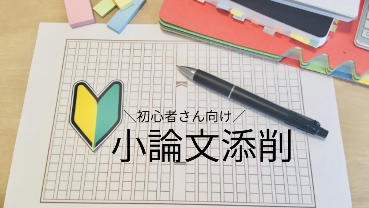 初心者さん大歓迎！小論文を添削・解説します 合格実績多数！AO、推薦、国立大学2次試験など受験対策に！ イメージ1