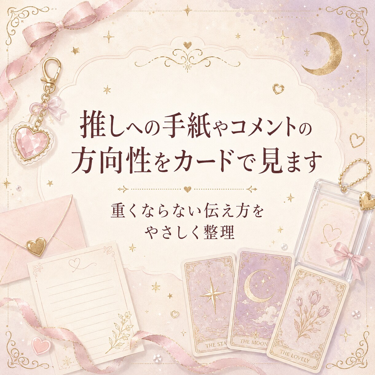 推しへの手紙やコメントの方向性をカードで見ます 重くならない伝え方をやさしく整理 イメージ1