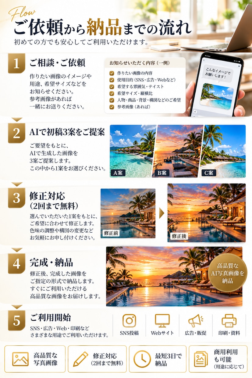 ご希望に合わせたAI写真画像を制作します 人物・商品・風景などリアルな写真画像を制作 イメージ6