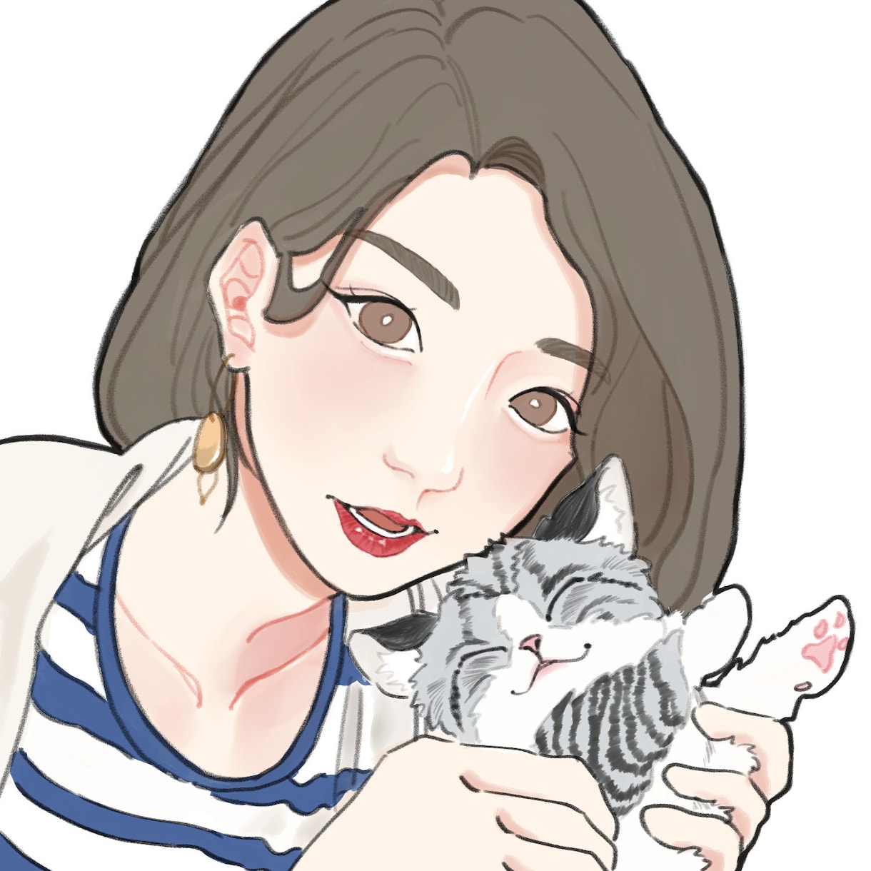 最短1日ネコやワンちゃんのアイコン、柄描けます シンプルでかわいい絵柄です動物好きな方是非 イメージ8