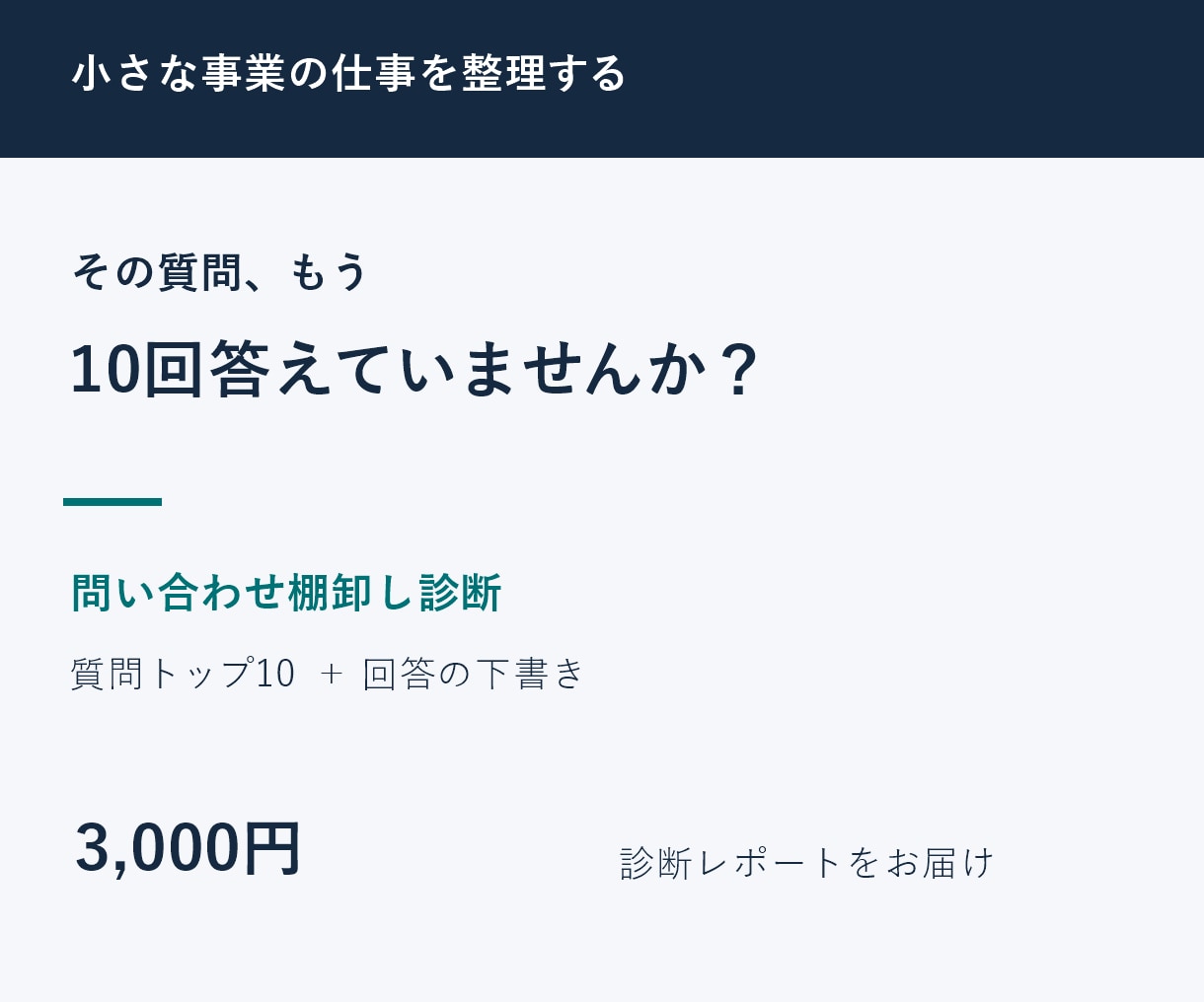 繰り返す質問を整理し回答の下書きを作ります その質問、もう10回答えていませんか？ イメージ1