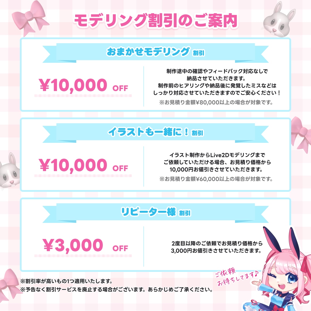 Vtuber向けLive2Dモデリングいたします 自然で可愛く！あなたの魅力をさらに引き出します！ イメージ4