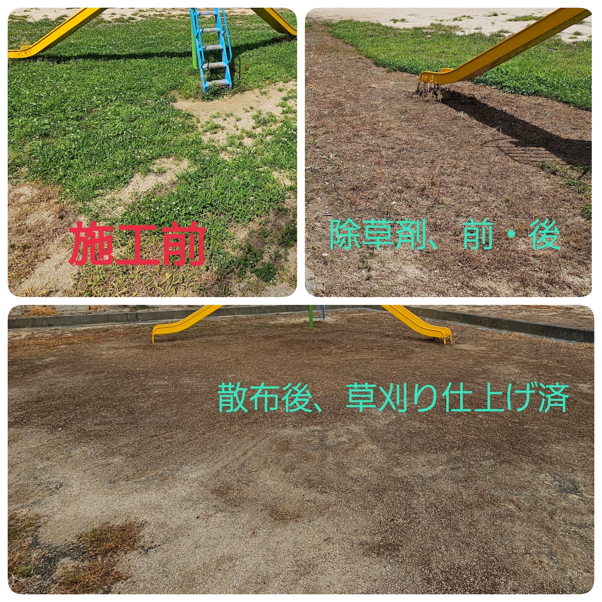 大阪奈良■除草剤をまいて草刈り作業を軽減させます 無限に生えてくる雑草の勢いをリセットし、猛威を食い止めます。 イメージ1