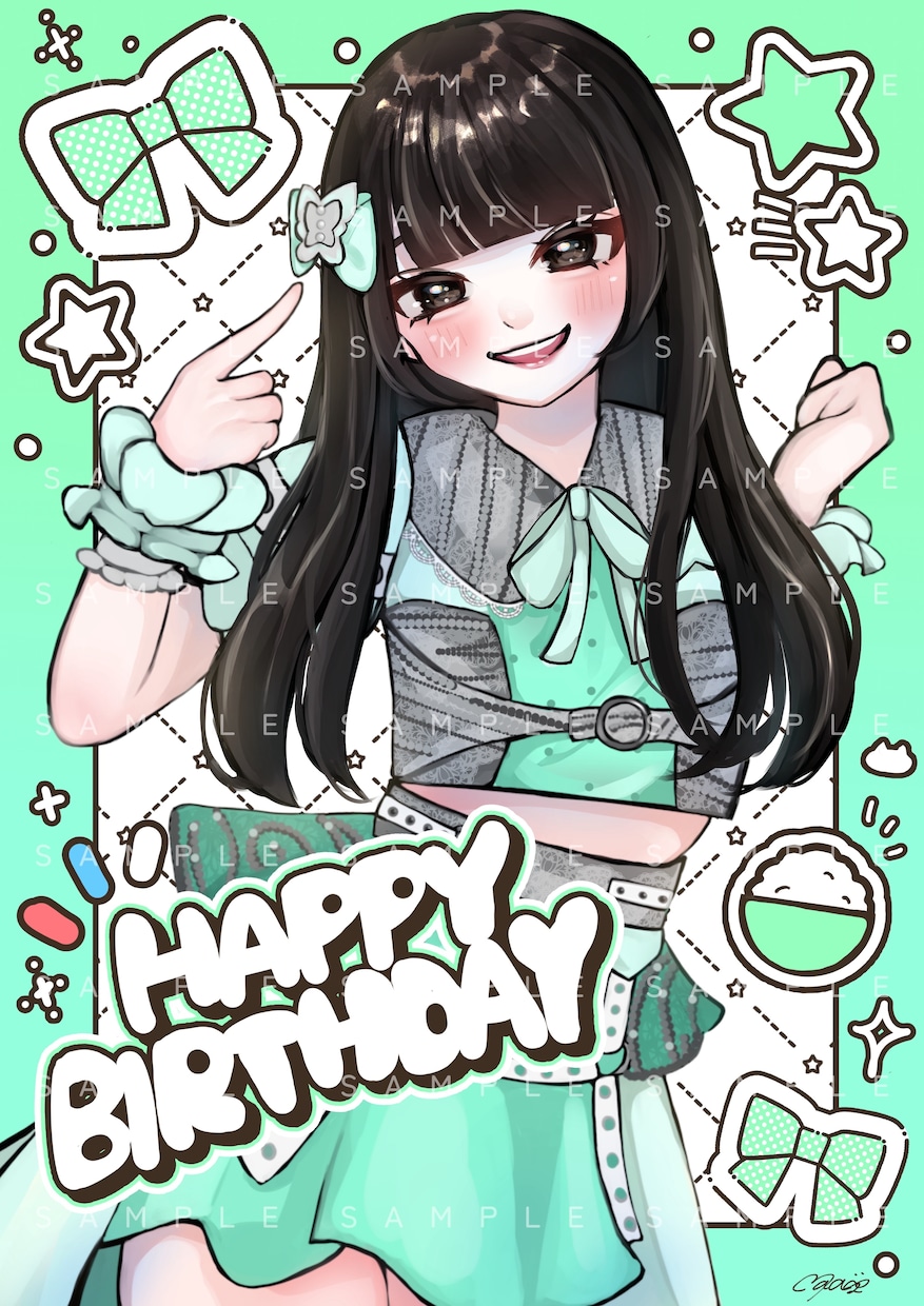 キラキラで可愛いイラストを描きます アイコンや1枚絵など多様に使用できる可愛いイラストを描きます イメージ2