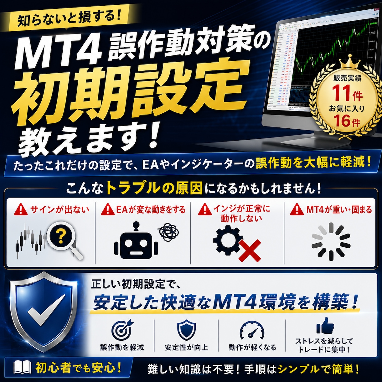 専業トレーダーのMT4誤作動対策の初期設定教えます たったこれだけの作業でEAやインジの動作改善に役立ちます イメージ1