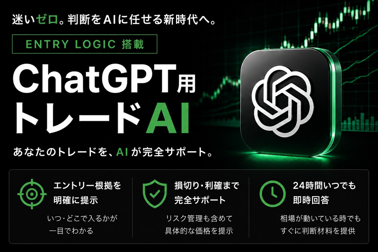 迷いゼロ！即断できる売買判断AIを提供します 【バランス型】勝率重視、即判断できるトレードAI イメージ1