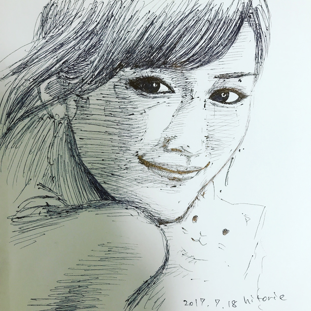 ボールペンでワイルドなタッチの似顔絵描きます SNSのアイコンなどを探している方へ イメージ2