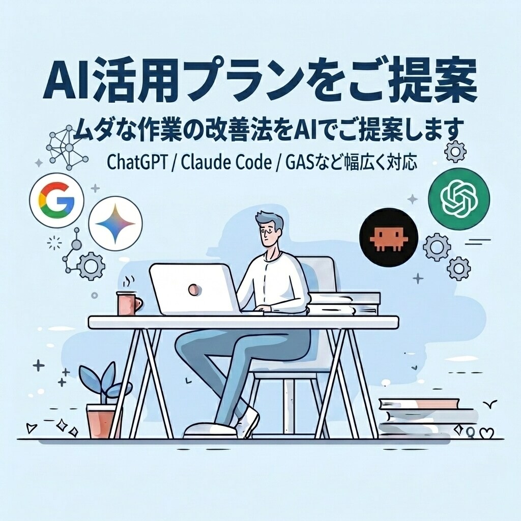 ClaudeCode等で業務効率化を提案します 業務に合った活用法を見つけて形にします イメージ1