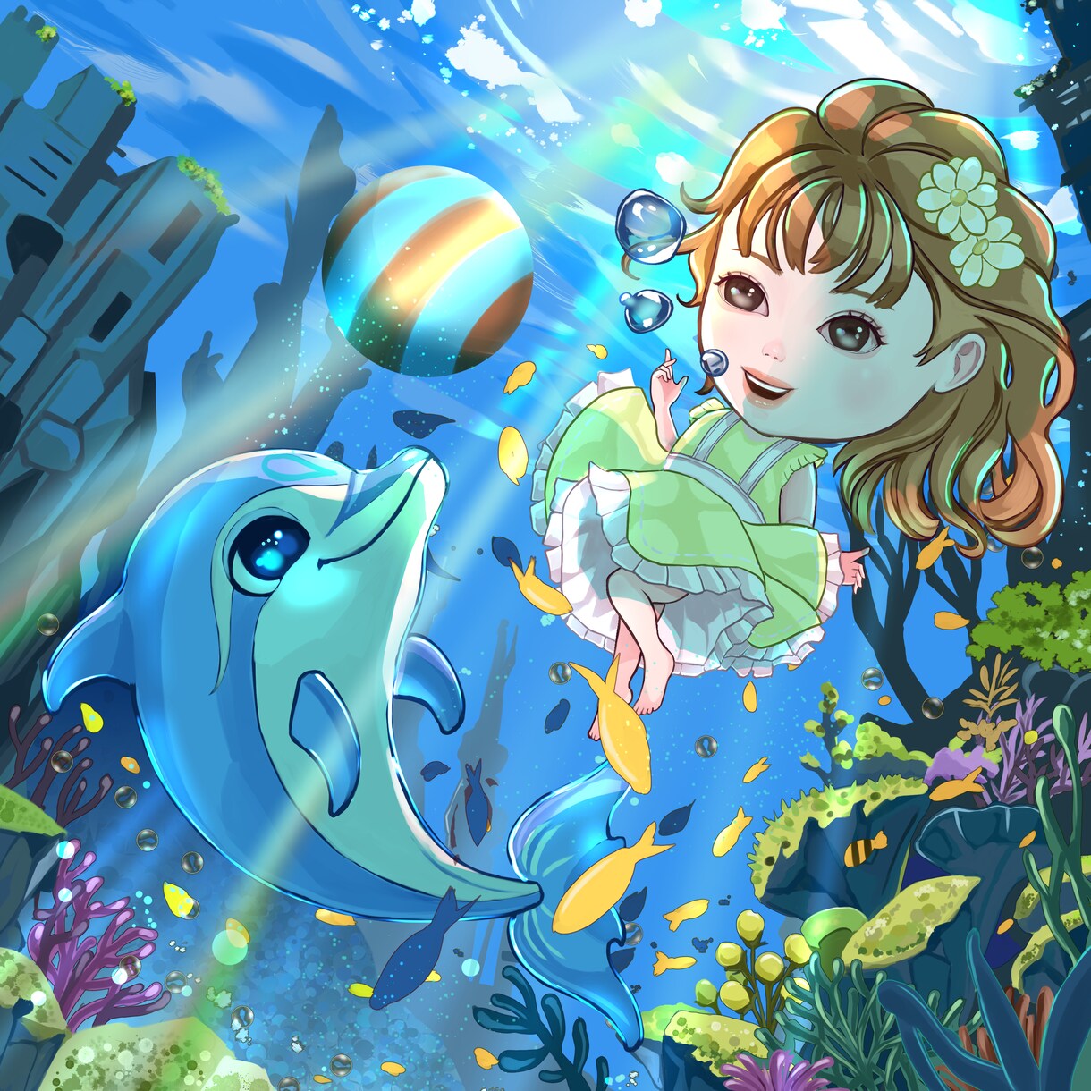 商用利用OK！！キュート可愛いミニイラスト描きます ポーズ・仕草全て可愛いイラストお描き致します イメージ8