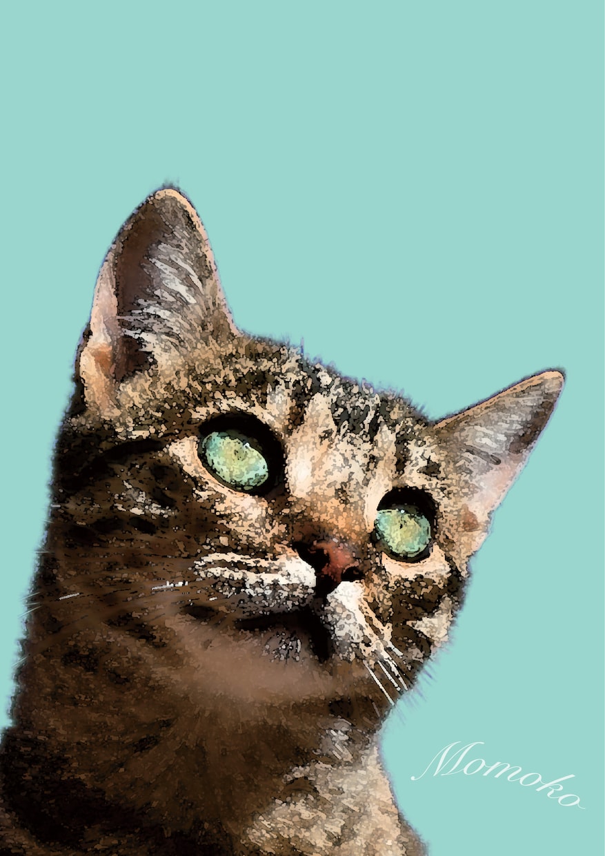 肖像画風画像作成ます 大切なペット猫ちゃんの写真を飾りたい人へ イメージ3