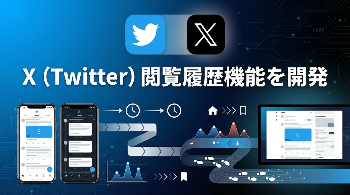 X(Twitter)閲覧履歴機能を開発します ブラウザ版のXで閲覧履歴が見れる機能を制作代行 イメージ1