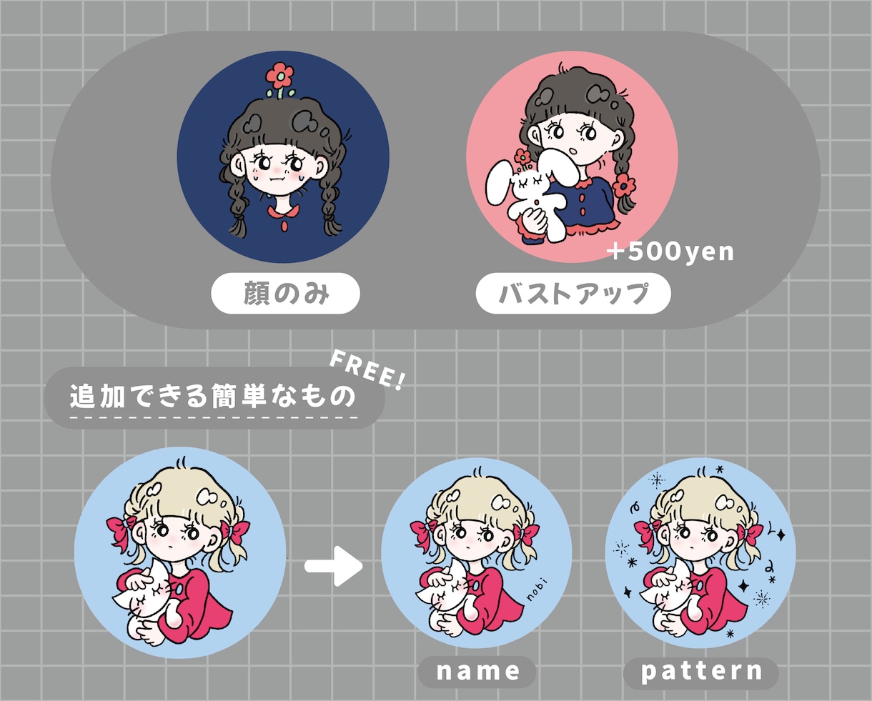 商用利用◎／ゆるかわなアイコンを描きます SNSやブログなど幅広く使っていただけます！ イメージ4