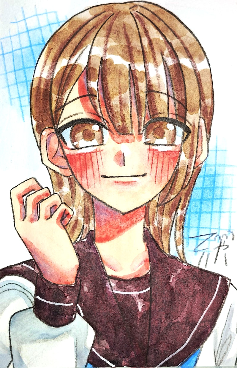 バストアップイラストを描きます 観賞用、アイコンにぴったりの優しい水彩イラストです！ イメージ1