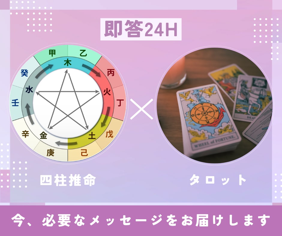 24H以内！今、必要なメッセージをお届けします 四柱推命×タロットで心を整え、一歩を踏み出すヒントをお届け イメージ8