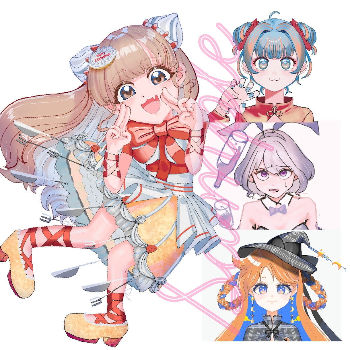 かわいい女の子のイラスト お安く描きます アイコンやサムネイルなどに使えるキャラクターを描きます！ イメージ2