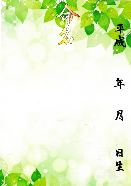 デザイン命名書代筆揮毫　ラミネート加工致します 天より降臨した天使（お子様）への初めてのプレゼント イメージ8