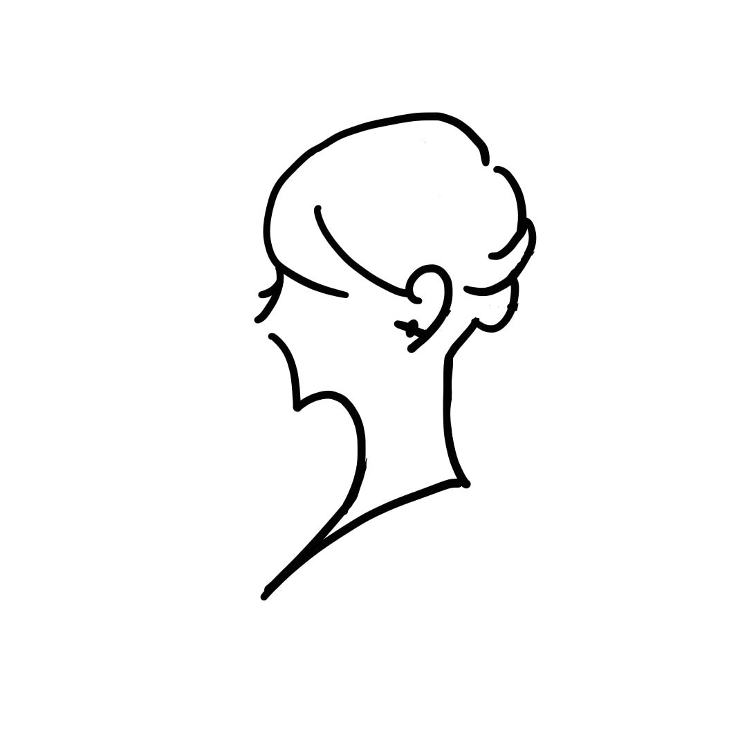 おしゃれでシンプル！あなたの横顔クールに描きます モノクロの線画好きなお客様に好評のイラストレーターが作成 イメージ3