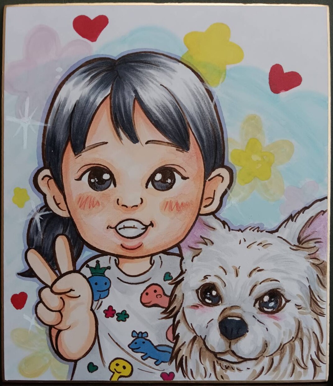 似顔絵作成致します そっくりで温かい優しい似顔絵です還暦結婚お子様の似顔絵など イメージ2