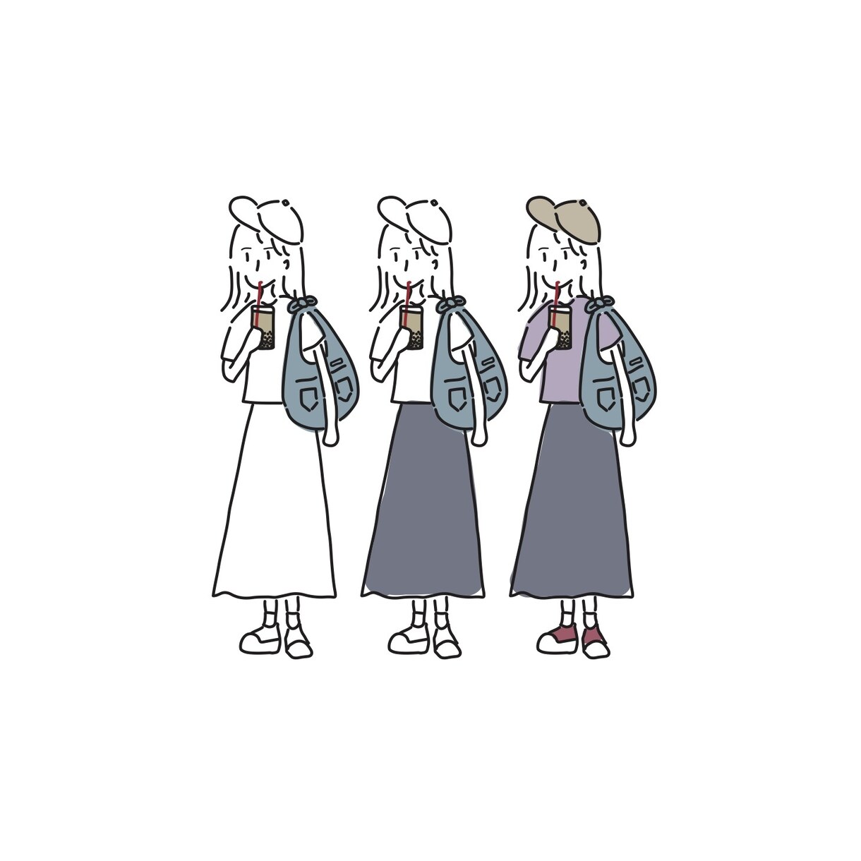 ゆるかわいい線画アイコン作成します あなた用のイラストを描きます！ イメージ2