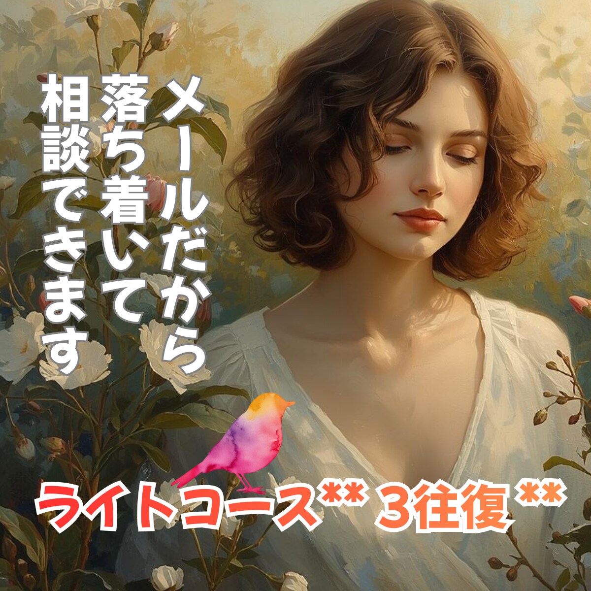 メッセージ相談♡50代からの人生を静かに整えます いまの気持ちを静かにアウトプット*ライトコース＜3往復＞ イメージ1
