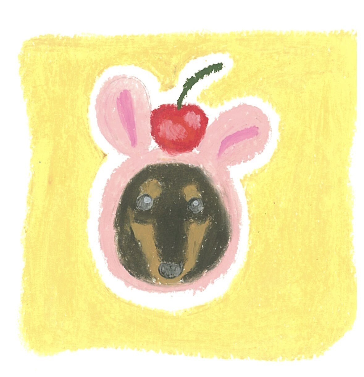 オイルパステルでポップなわんこのイラストを描きます ポップでカラフルなわんこイラストをインテリアの一部に イメージ2