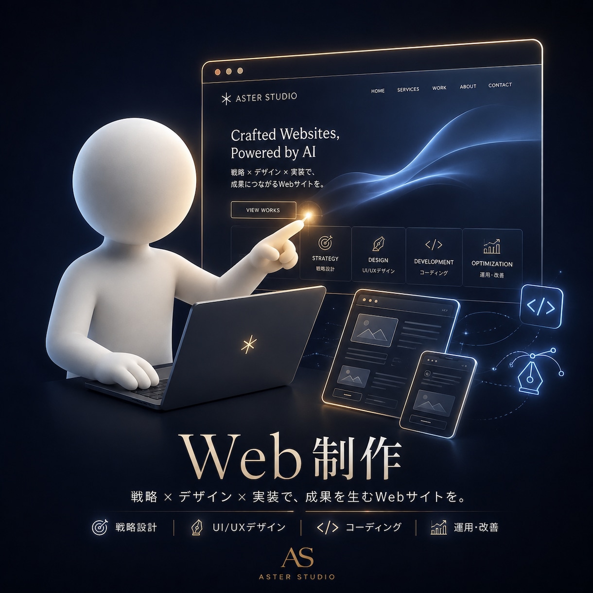 ご要望を満たすウェブサイトを制作します ◆ ハイセンス・ハイクオリティ・ハイスピード（3H）◆ イメージ1