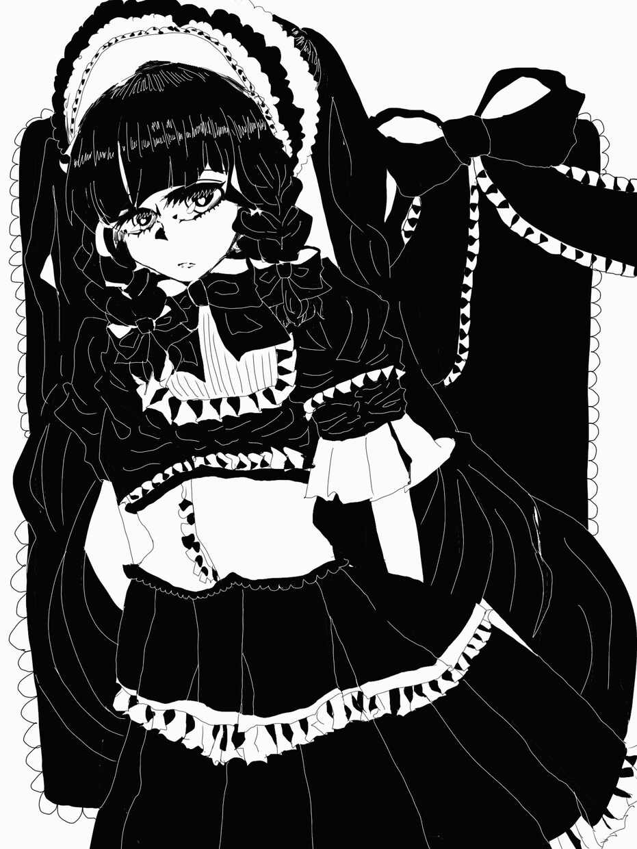 女の子の一枚絵描きます 主にゴシックロリータやロリータ、ゴスモチーフの女性 イメージ8