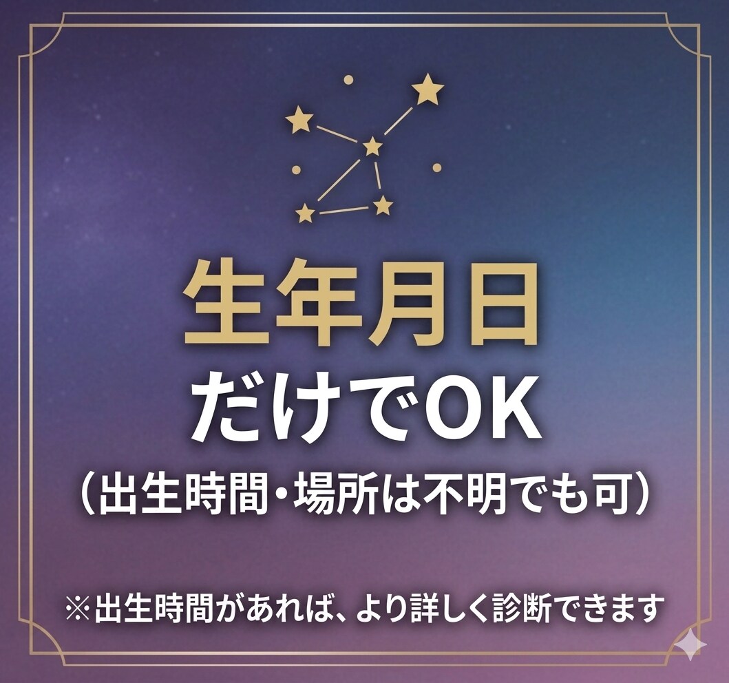 基本診断｜あなたの恋愛体質を星で診断します 生年月日だけでOK｜恋愛が止まる理由がわかります イメージ4