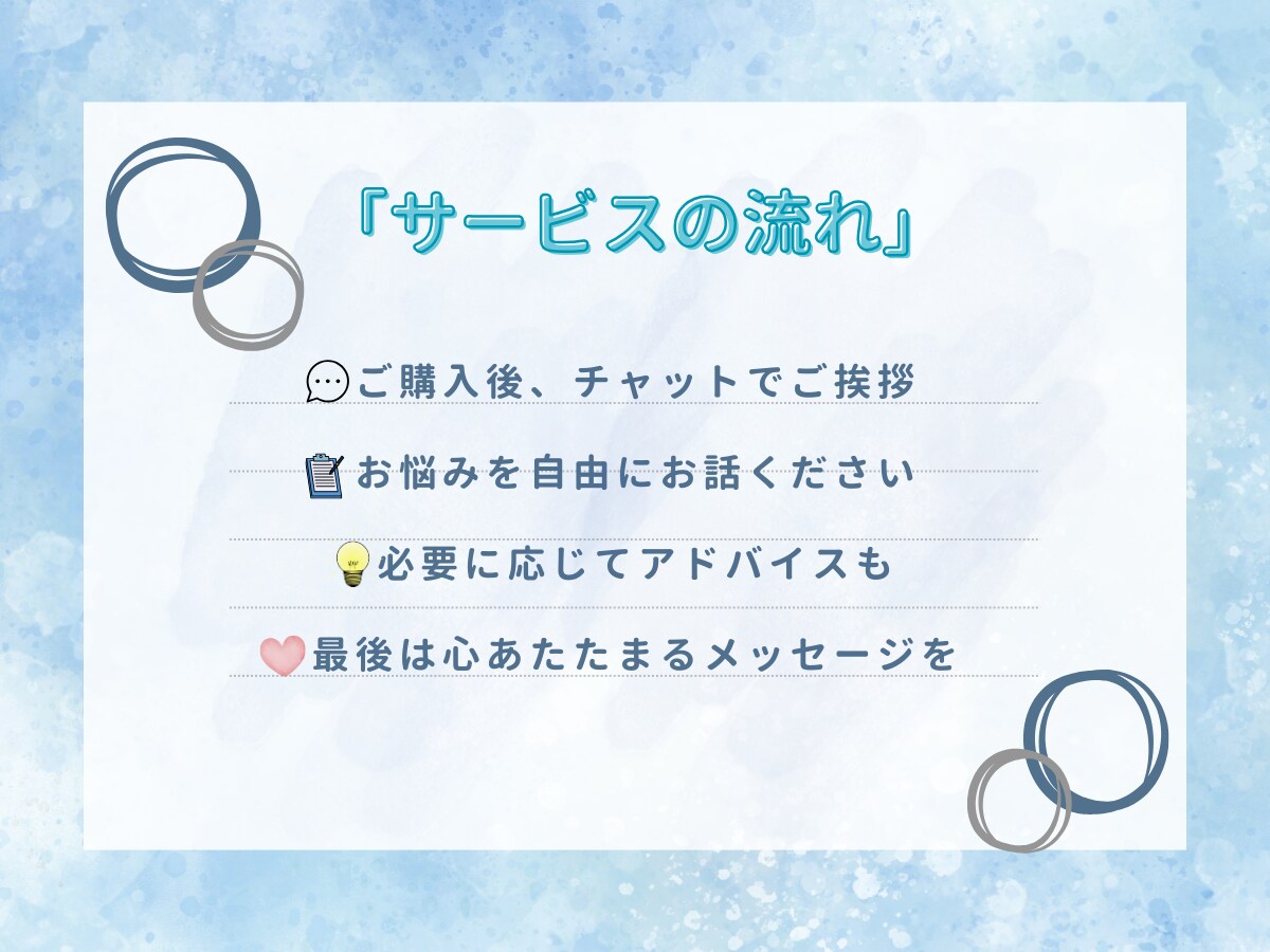 心を軽くしたいあなたへ。チャット相談をご提供します 心のモヤモヤそっと受け止め、気持ちが軽くなるお手伝いをします イメージ2
