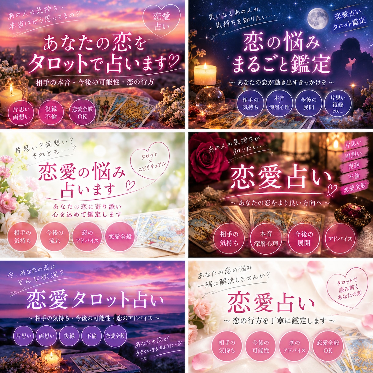 あなたの恋の行方を徹底鑑定します 相手の本音や今後の可能性を丁寧に読み解きます イメージ2