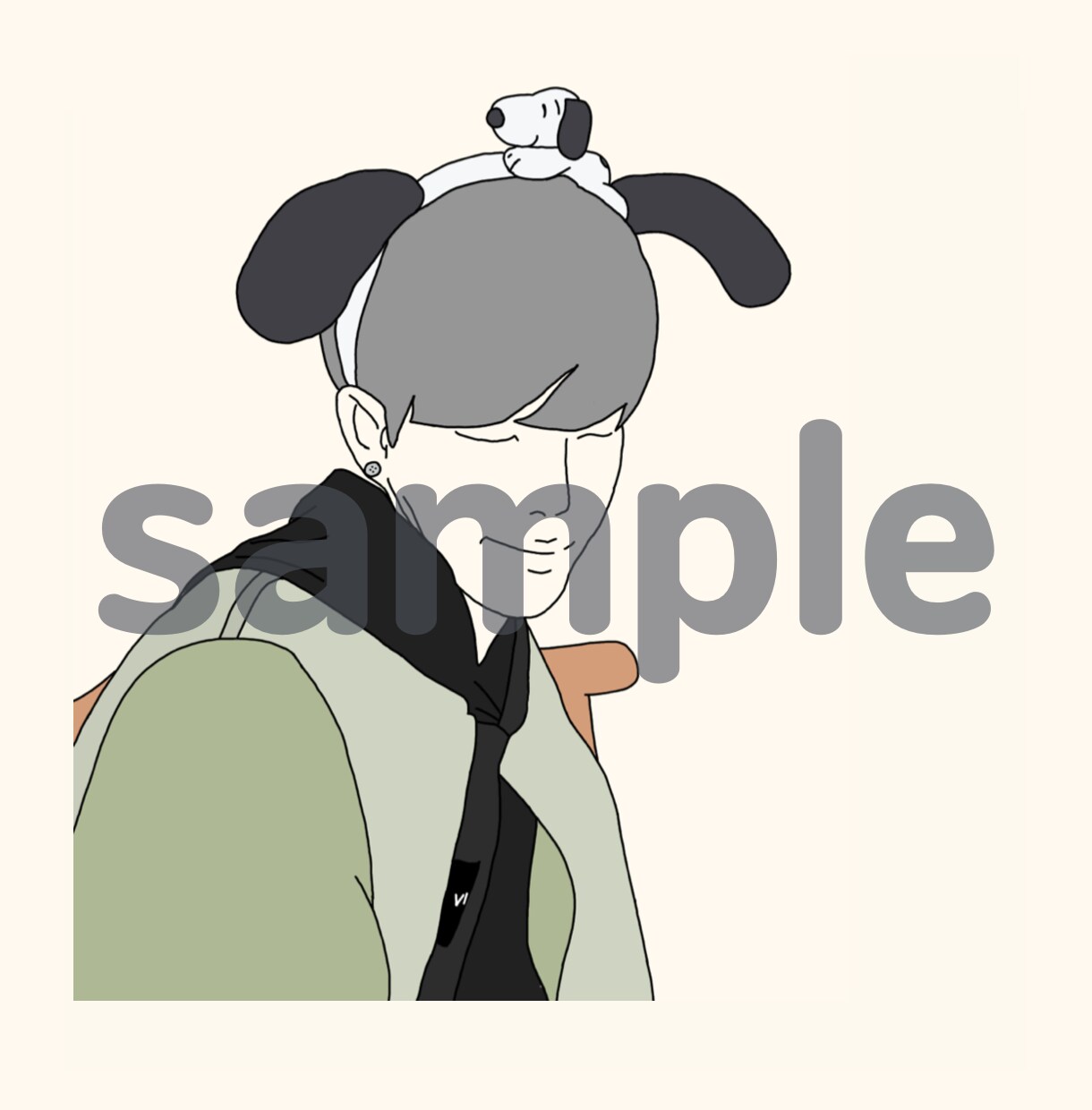 最短1日☆おしゃれで目を惹く線画イラスト描きます ☺︎LINEなどのSNSにおすすめ☺︎ イメージ4