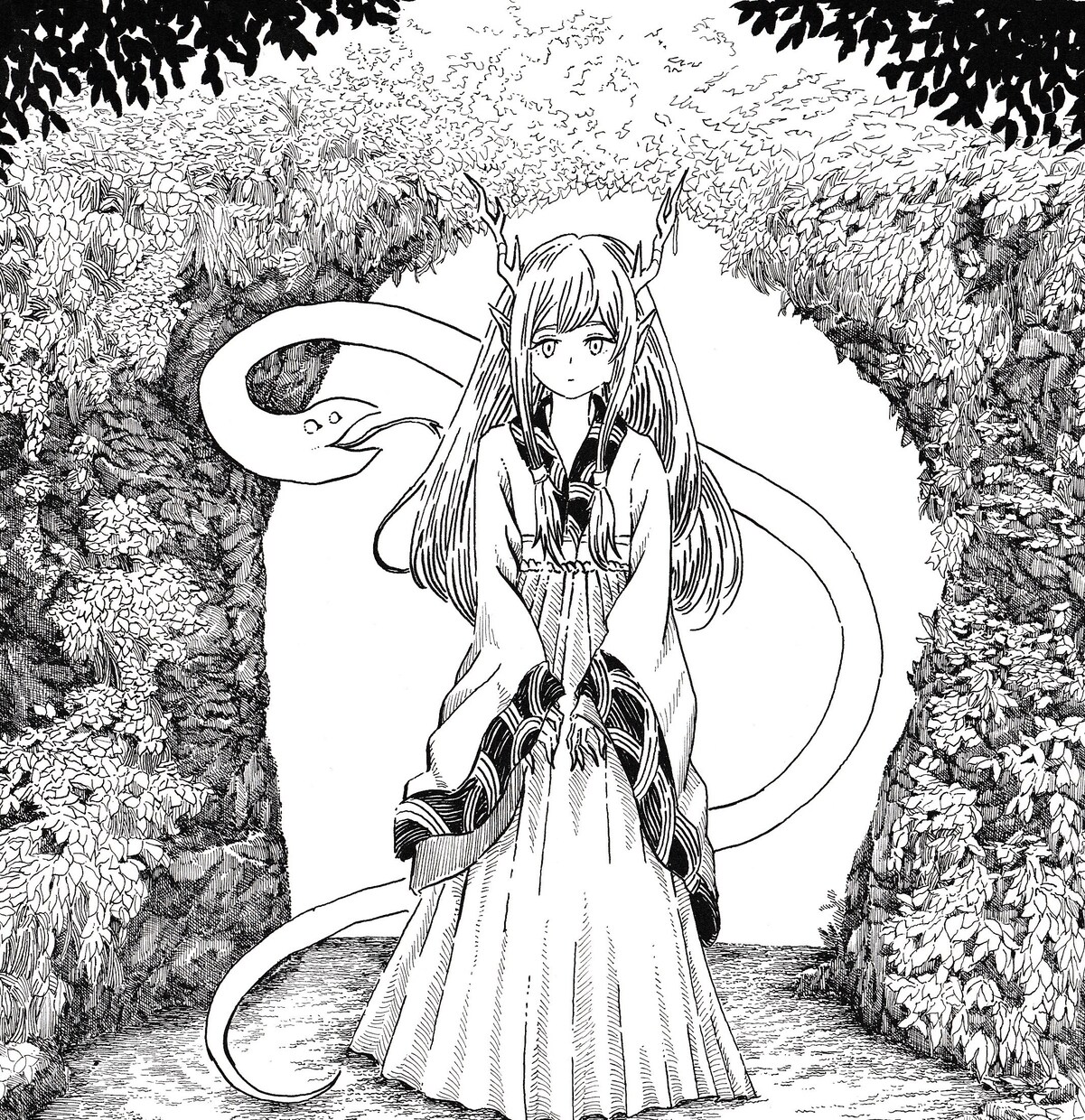 不思議な世界観のペン画を描きます 物語や世界観を感じられるような作品を作ります。 イメージ4