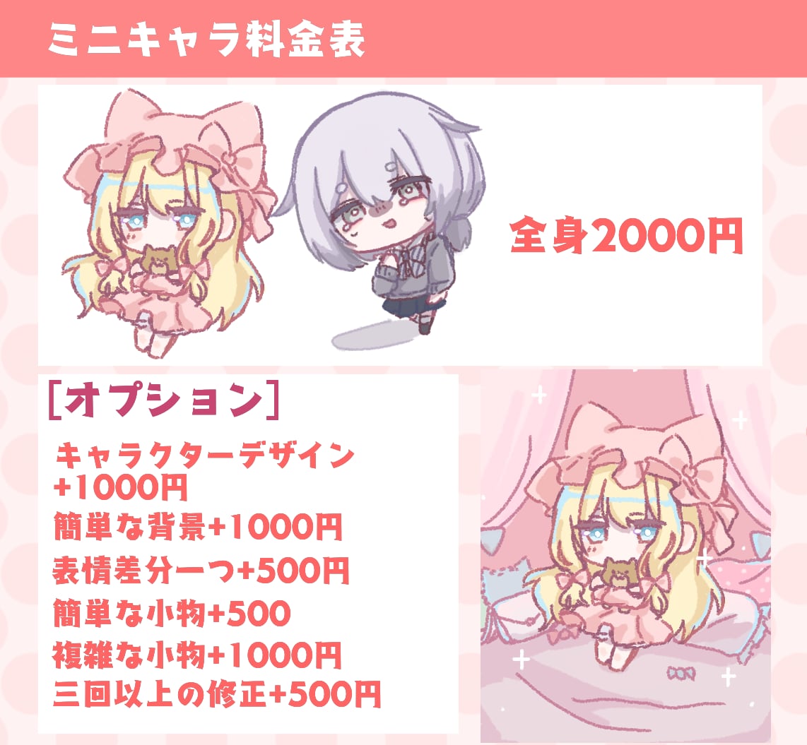 ゆるくて可愛いミニキャライラストを描きます 商用利用OK！SNSのアイコンや配信活動用に！ イメージ2