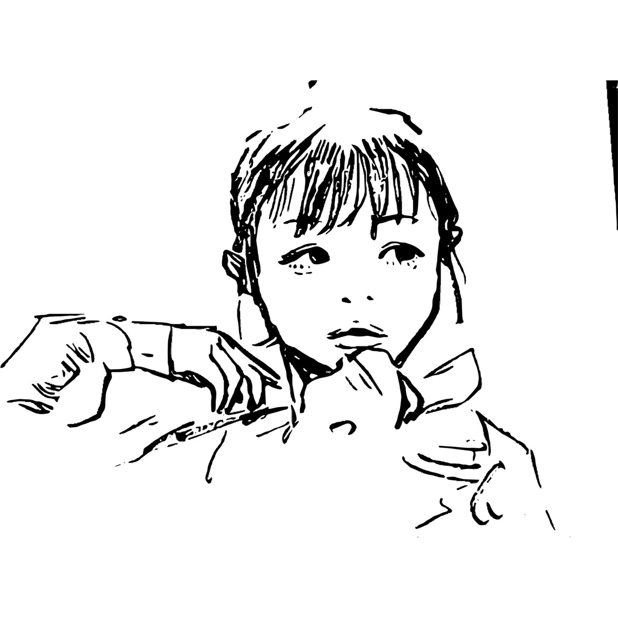 筆ペンで、ややデフォルメの効いた似顔絵を描きます 家族や友人へのちょっとしたプレゼントに。SNSのアイコンに。 イメージ4