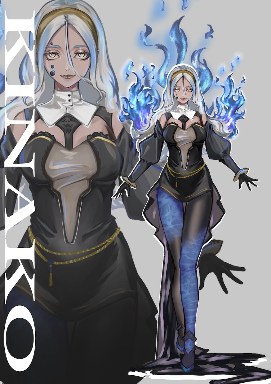 厚塗りカラーラフから仕上げまでキャラ描きます デザイン出し、オリジナル立ち絵描きます、価格6000円 イメージ1