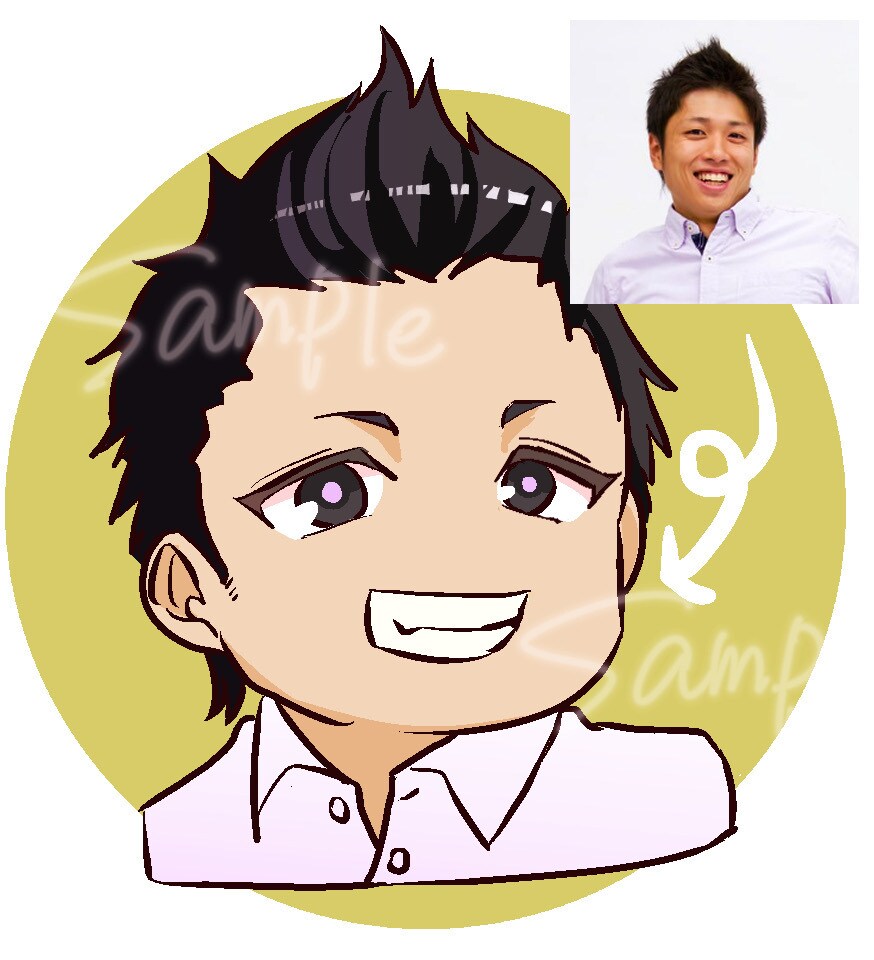 商用OK★デフォルメ強めの似顔絵描きます もちっと可愛い◎ミニキャラ仕立てで親近感up⬆️ イメージ5