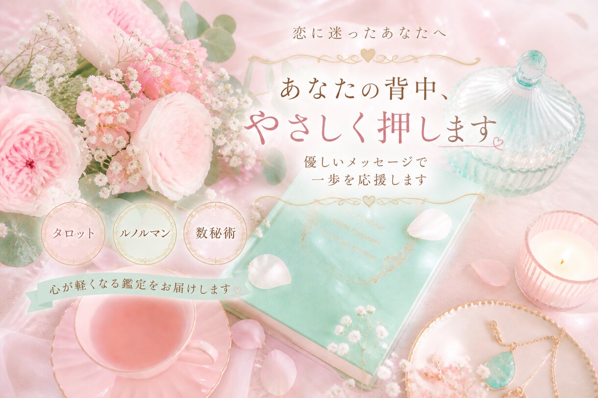 あなたの背中やさしく押します 恋愛に迷ったあなたへ❀やさしく背中を押すタロット占い イメージ1