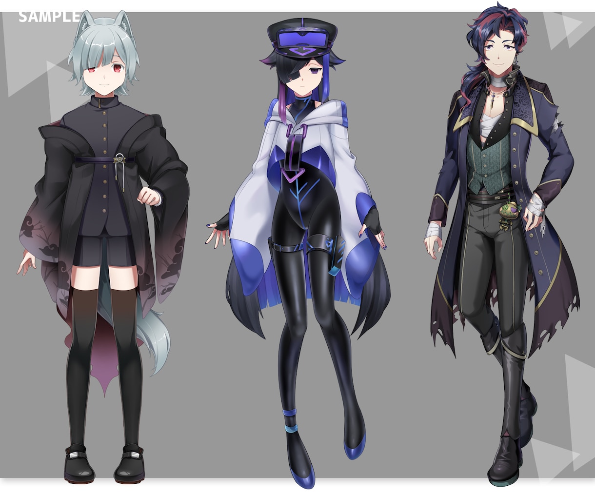 Vtuber用Live2Dモデル原画作ります モデリングオプションあり！人外、動物もOK！ イメージ6