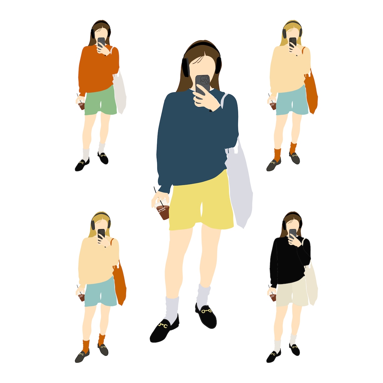 写真をもとに！シンプルな人物イラストをお描きします SNS•ブログに◎｜落ち着いた色味のシンプルな人物アイコン！ イメージ7