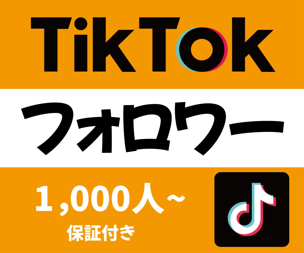 TikTokのフォロワーを1000人増加させます 保証制度ありで安心！1000人～オプションあります！ イメージ1
